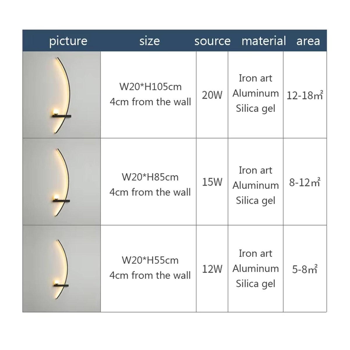 Moderne LED Wandleuchte DARHYN in Schwarz mit warmweißem Licht für Wohnzimmer, Schlafzimmer und Flur - Bild 6