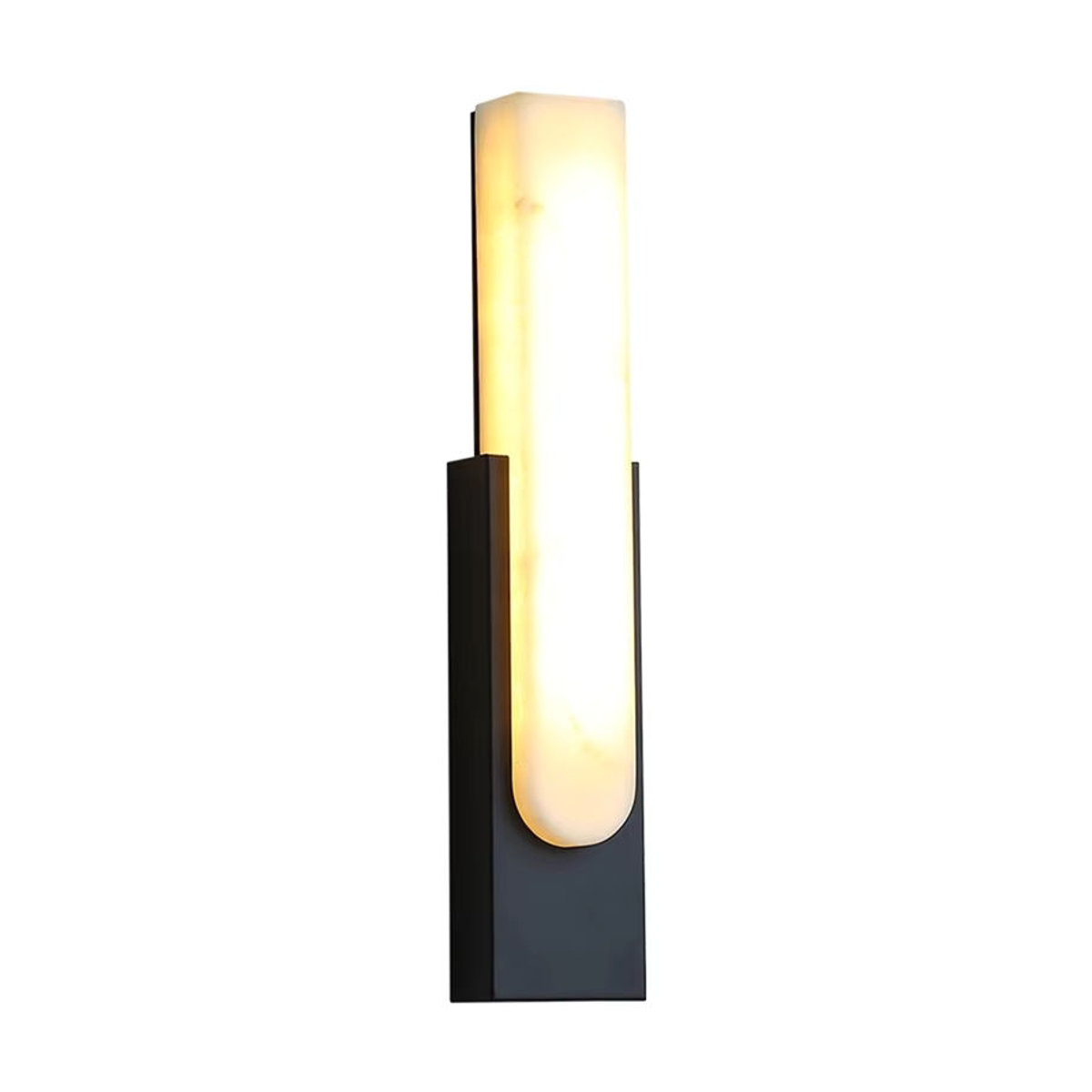 Moderne LED Wandleuchte im skandinavischen Design aus Marmor und Metall in Grau - Bild 4