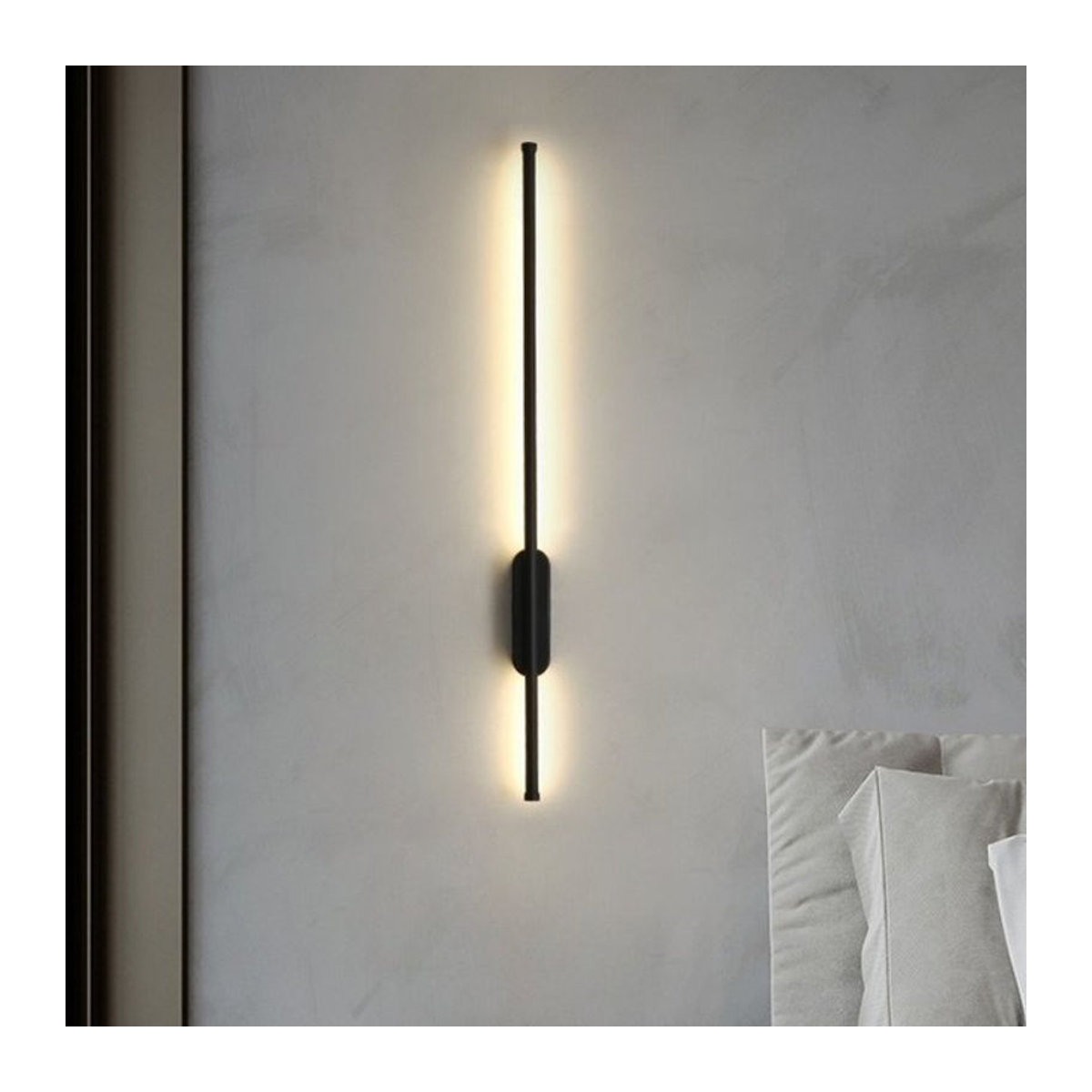 Moderne LED-Wandleuchte in Schwarz für Schlafzimmer, Wohnzimmer und Flur - Bild 1