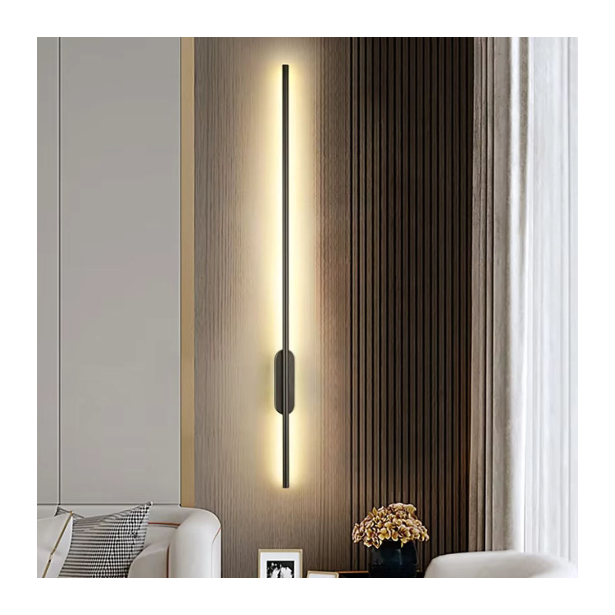 Moderne LED-Wandleuchte in Schwarz für Schlafzimmer, Wohnzimmer und Flur - Bild 2