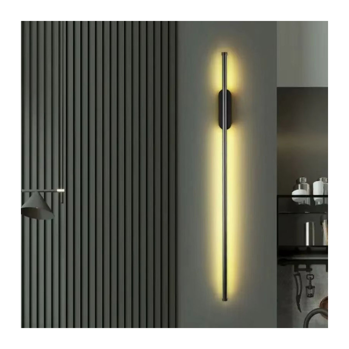 Moderne LED-Wandleuchte in Schwarz für Schlafzimmer, Wohnzimmer und Flur - Bild 3