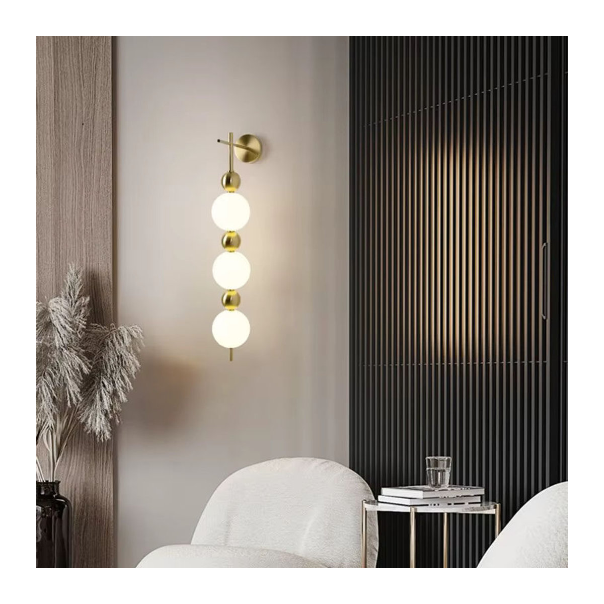 Moderne LED Wandleuchte LZPZ RUI aus Metall und Acryl in Weiß und Gold - Bild 2