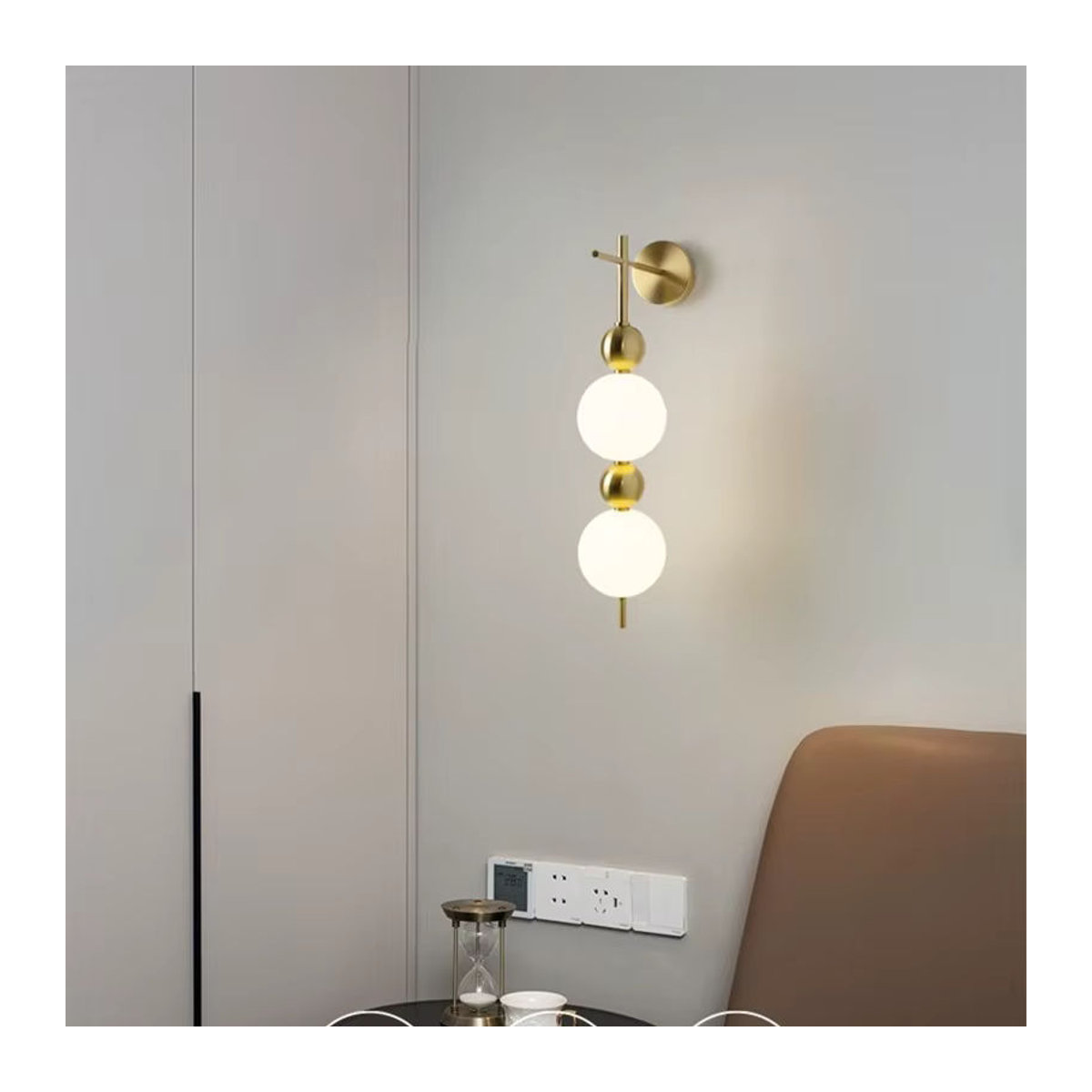 Moderne LED Wandleuchte LZPZ RUI aus Metall und Acryl in Weiß und Gold - Bild 3