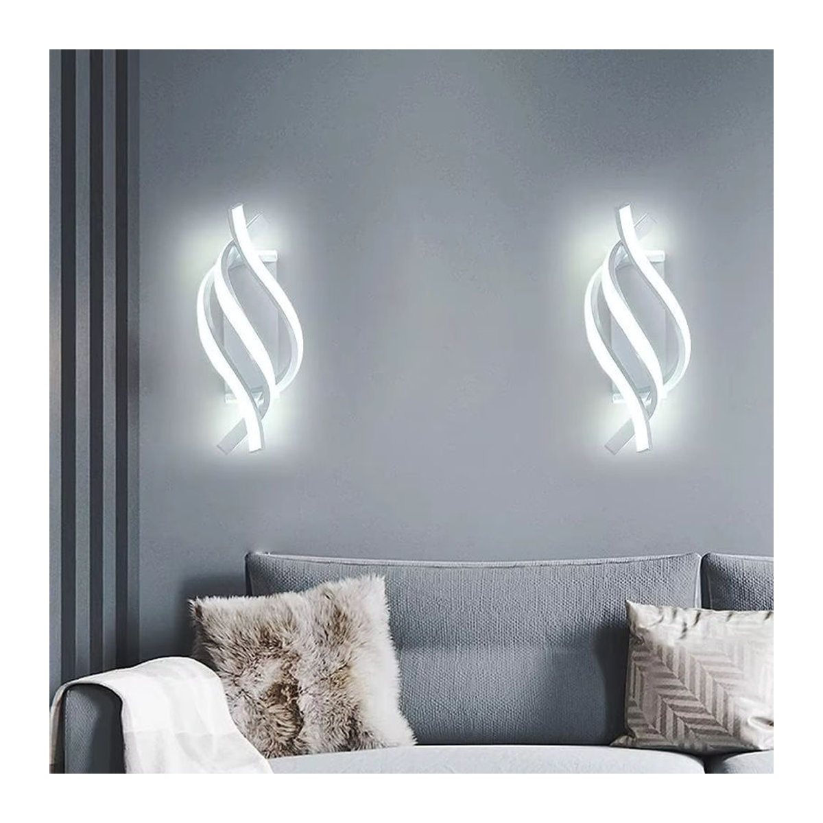 Moderne LED Wandleuchte Tealight in Weiß mit 22 W und kaltweißem Licht 6500 K - Bild 5