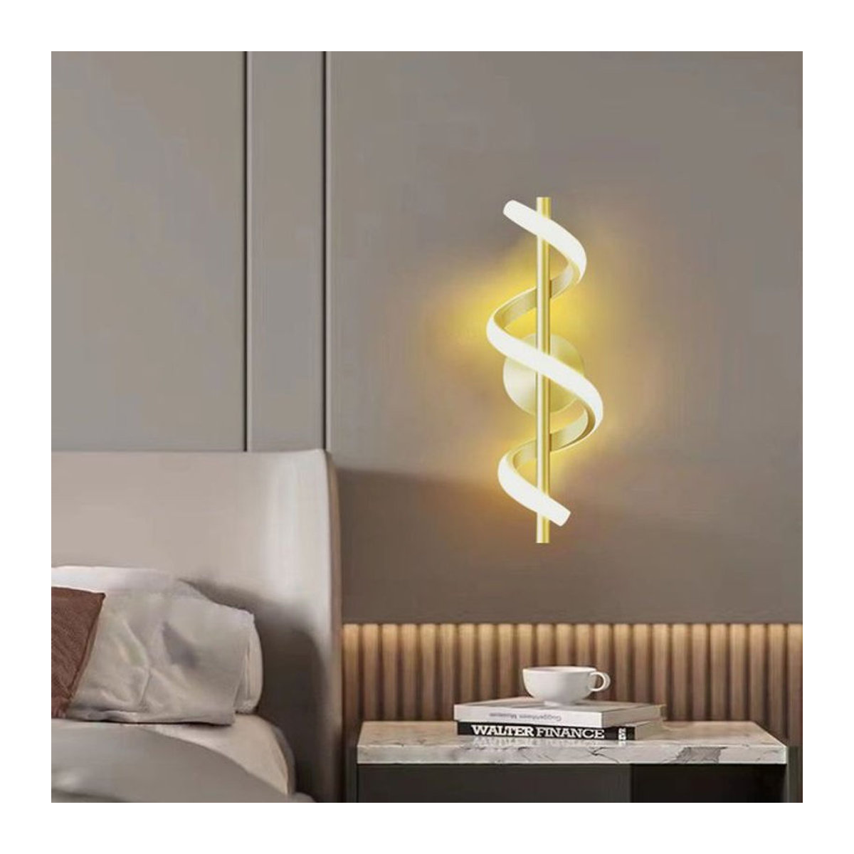 Moderne LED-Wandleuchte von DARHYN in Warmweiß für Wohnzimmer, Schlafzimmer und Flur - Bild 1