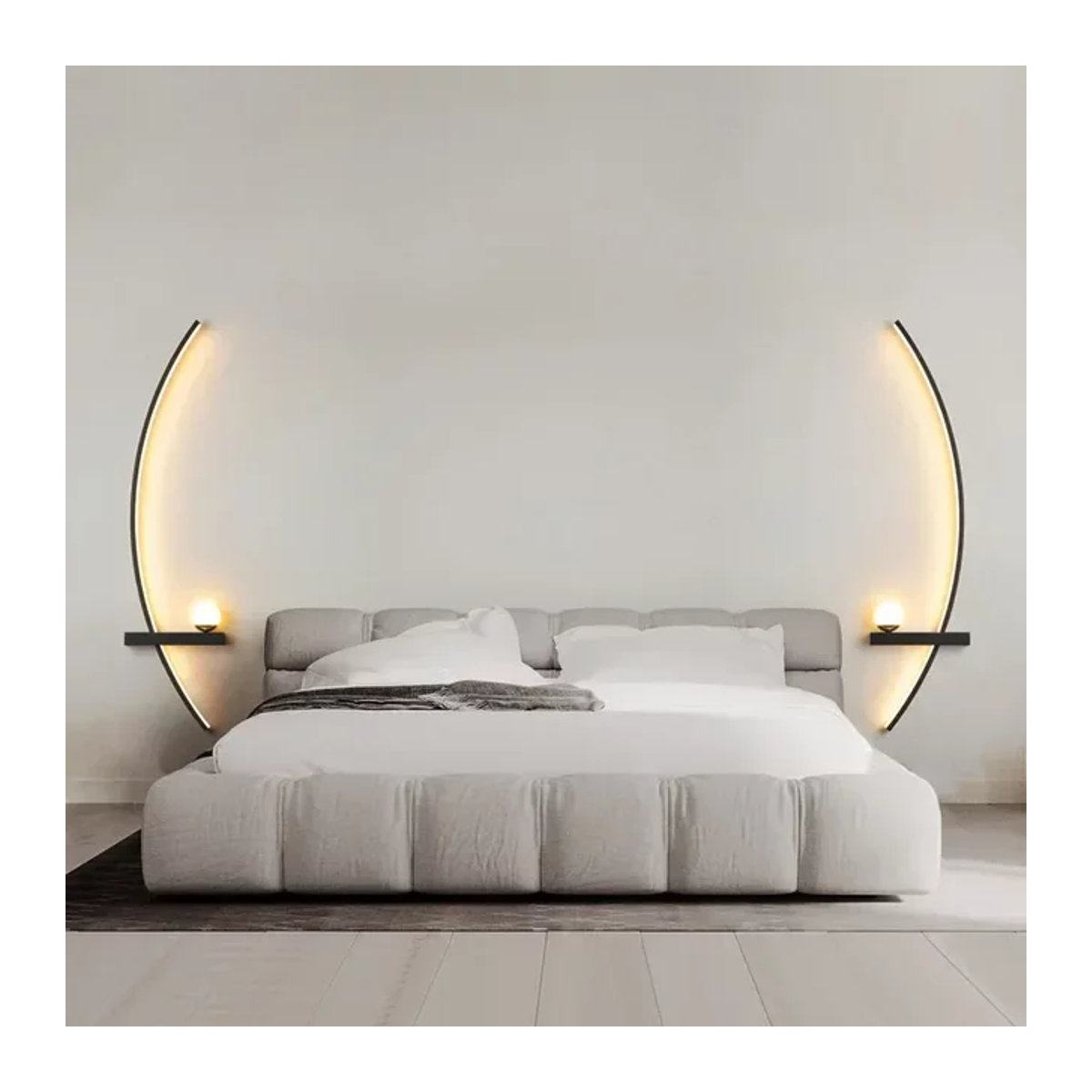 Moderne minimalistische LED-Wandleuchte von DAMIASMIL in Schwarz - Bild 1
