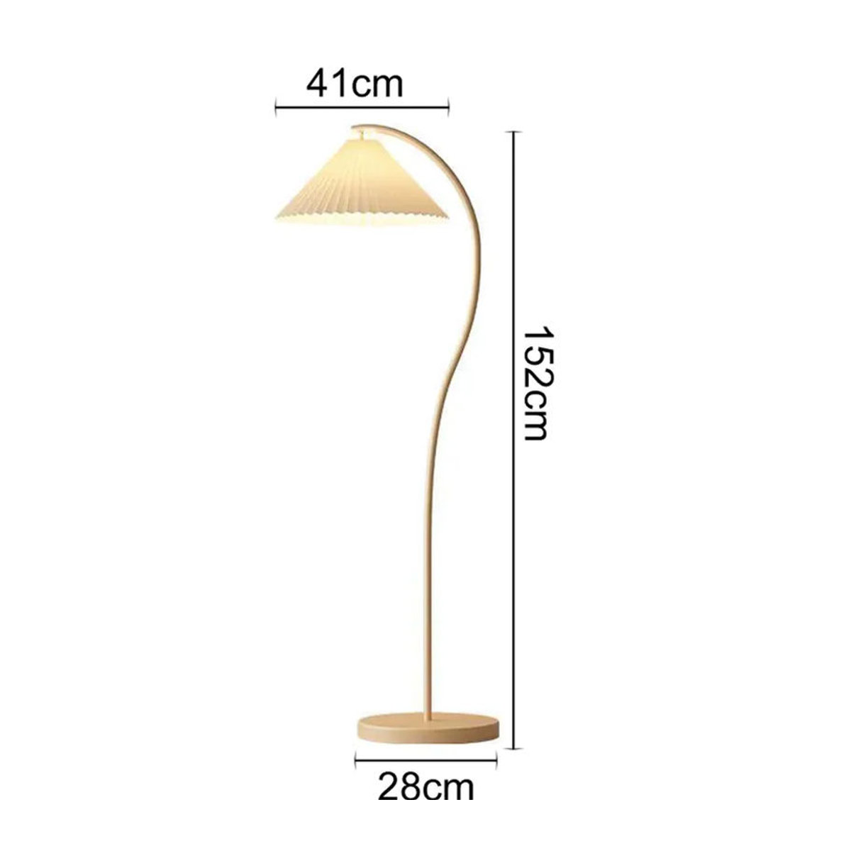Moderne minimalistische Stehlampe von wecus in Beige für Wohnzimmer und Schlafzimmer - Bild 3