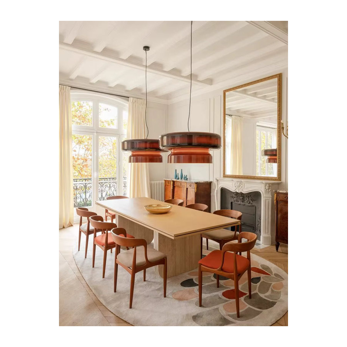 Moderne Pendelleuchte aus Glas in Braun im skandinavischen Design für dein Wohnzimmer oder Esszimmer - Bild 5