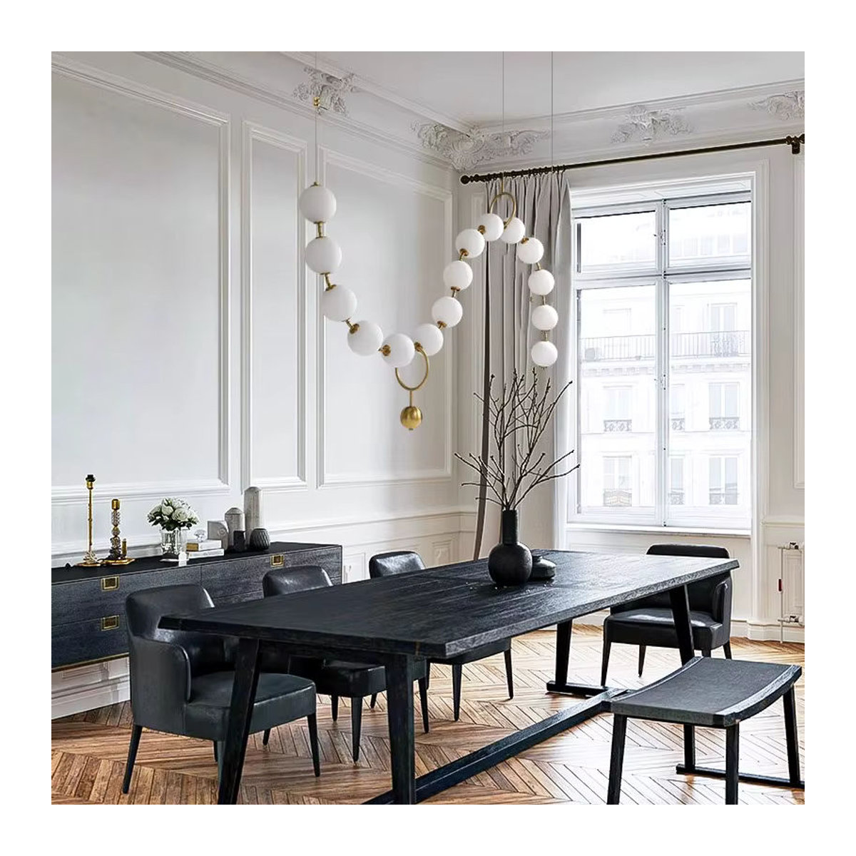 Moderne Pendelleuchte aus Glas von Gbbmade in Weiß für dein Esszimmer - Bild 3