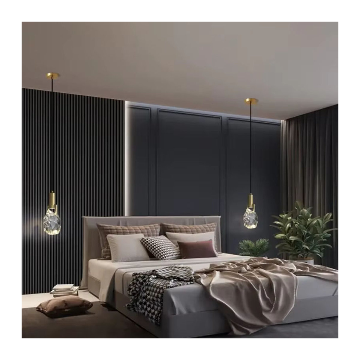 Moderne Pendelleuchte aus Kristallstein im skandinavischen Design mit LED-Beleuchtung - Bild 6