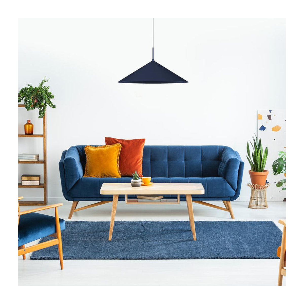 Moderne Pendelleuchte Capital Blue in Blau mit GX53 Fassung - Bild 3