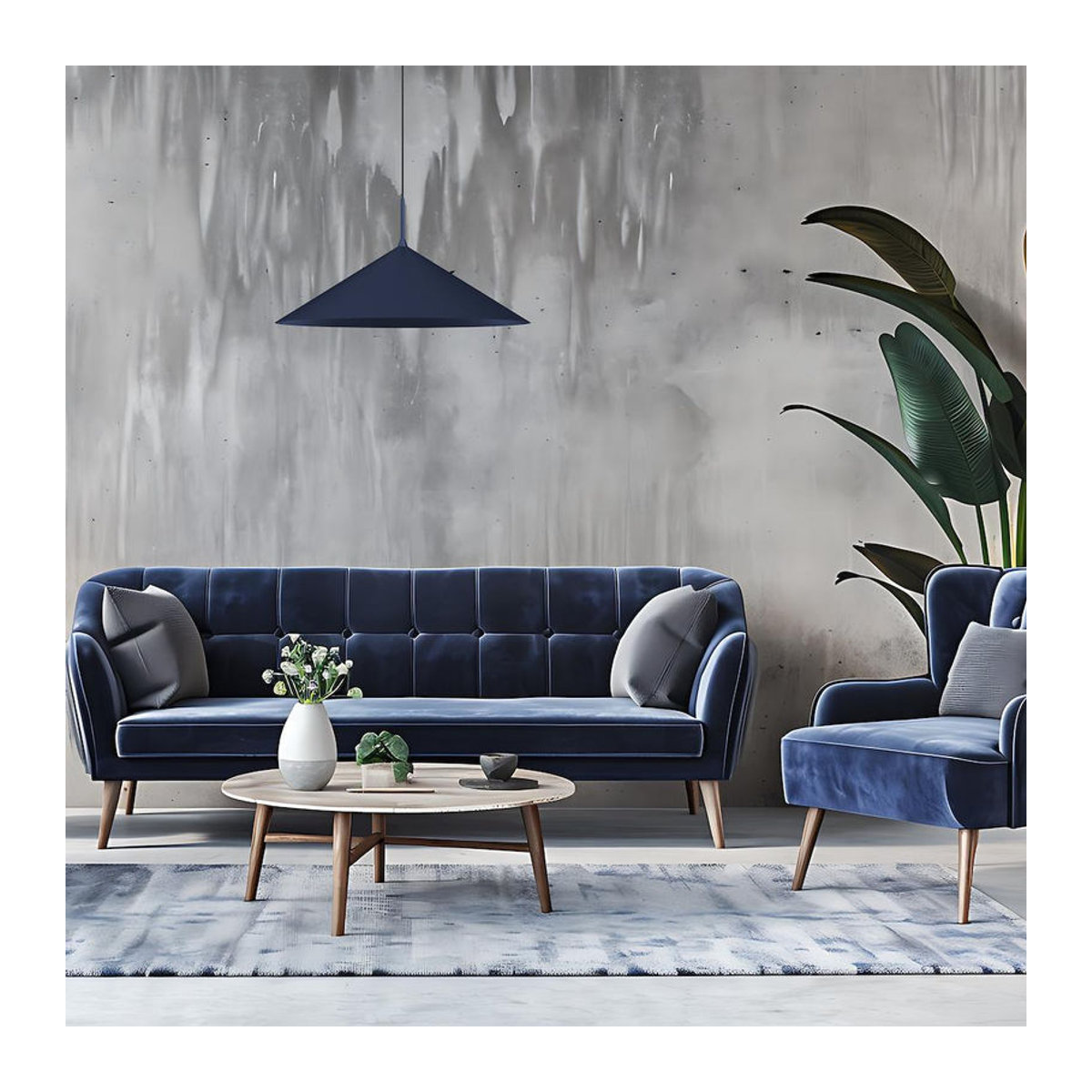 Moderne Pendelleuchte Capital Blue in Blau mit GX53 Fassung - Bild 4