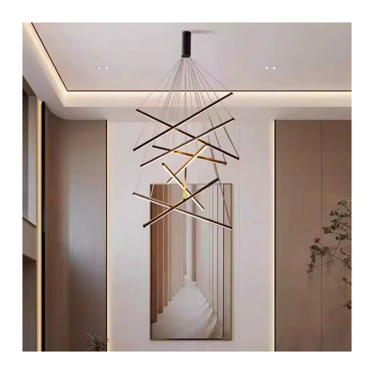 Moderne Pendelleuchte Savenmade Kronleuchter in Schwarz für dein Esszimmer und Wohnzimmer - Bild 3