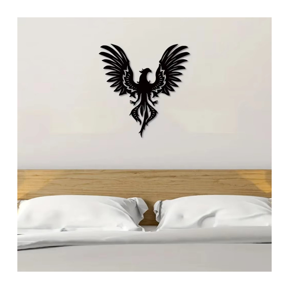 Moderne Phoenix Wanddekoration aus Metall von CIFBUY in Schwarz als hängende Kunst für Küche und Wohnräume - Bild 5