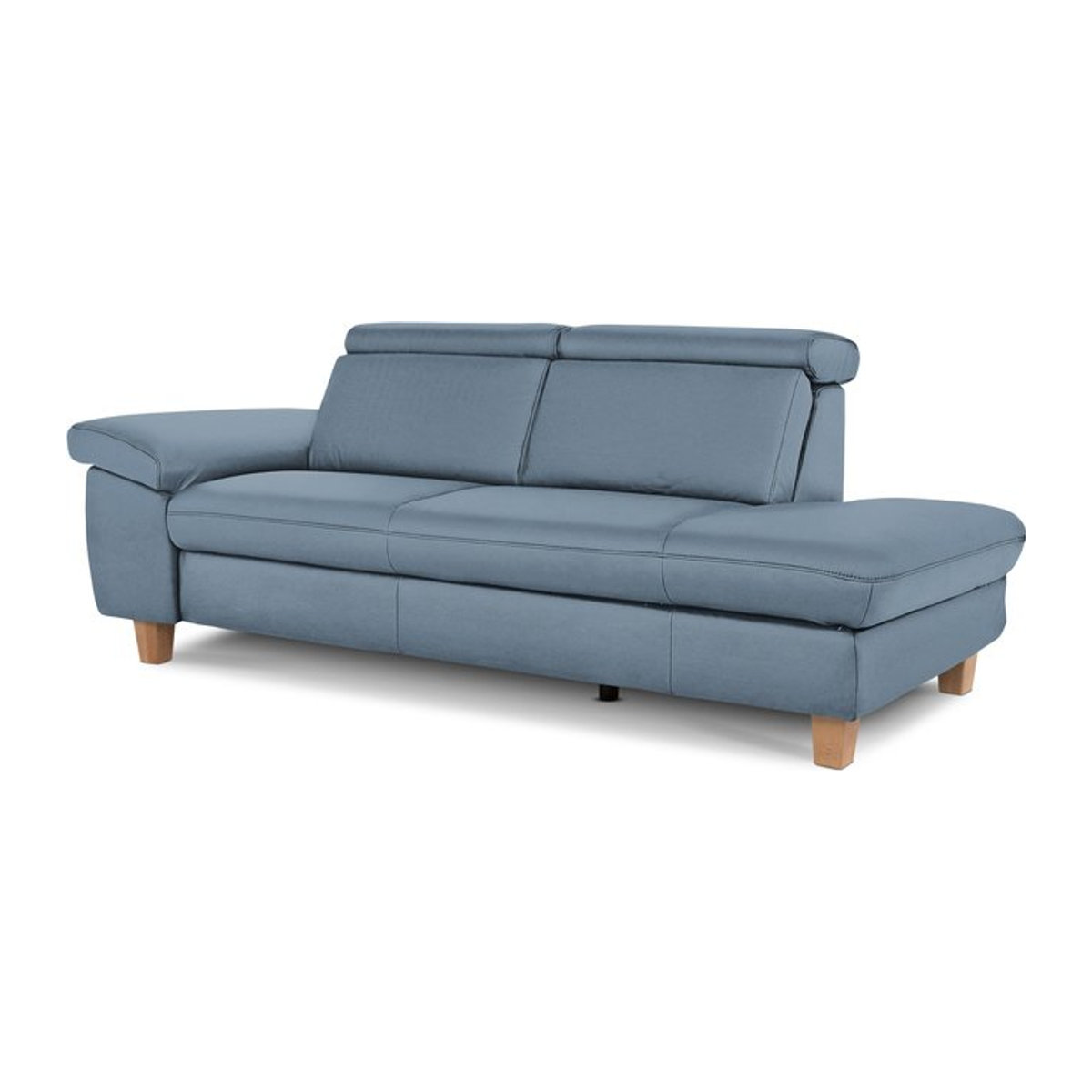 Moderne Recamiere vito TONGA in Blau mit Stahlgestell - Bild 1