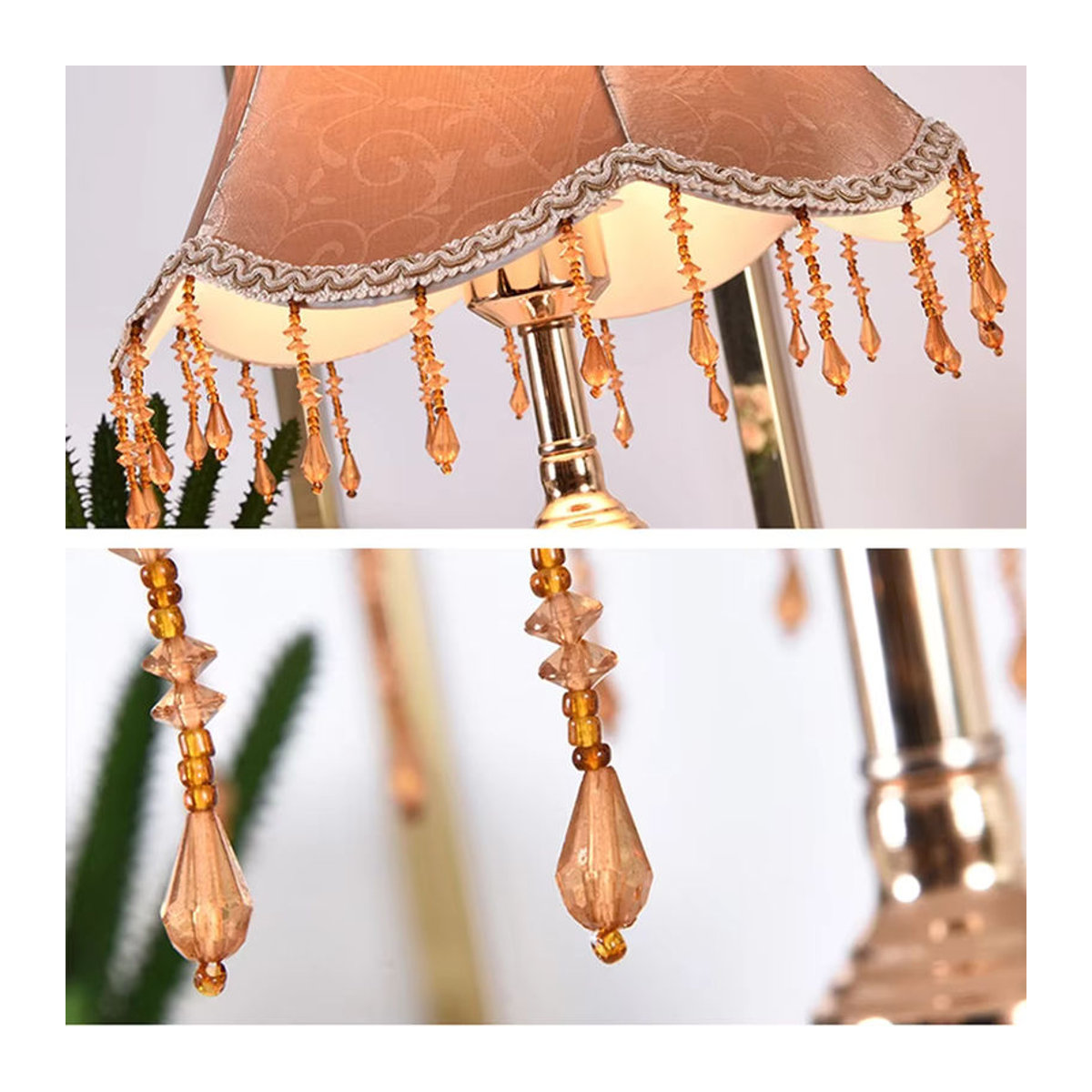 Moderne Retro Tischlampe Claeted in Beige für Schlafzimmer und Nachttisch - Bild 2