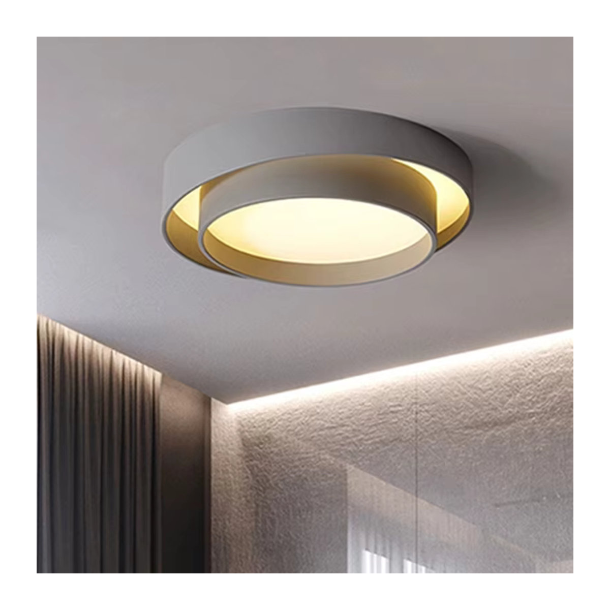 Moderne runde LED Deckenlampe in Weiß für Küche, Schlafzimmer und Flur - Bild 1