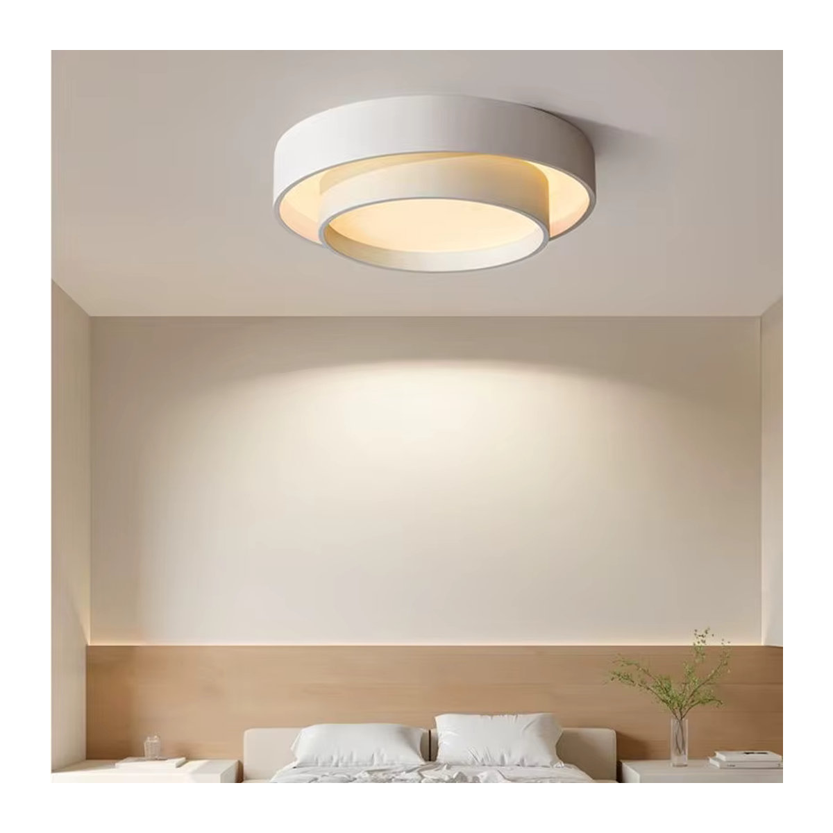 Moderne runde LED Deckenlampe in Weiß für Küche, Schlafzimmer und Flur - Bild 2