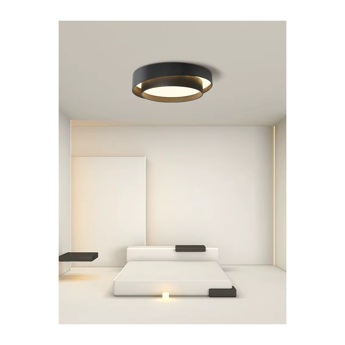 Moderne runde LED Deckenlampe in Weiß für Küche, Schlafzimmer und Flur - Bild 3