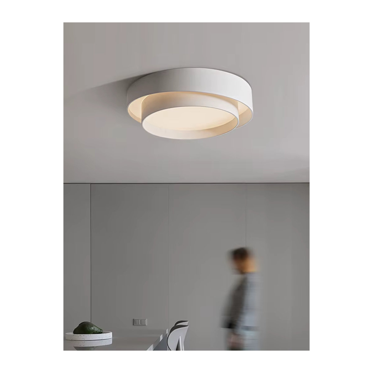 Moderne runde LED Deckenlampe in Weiß für Küche, Schlafzimmer und Flur - Bild 4