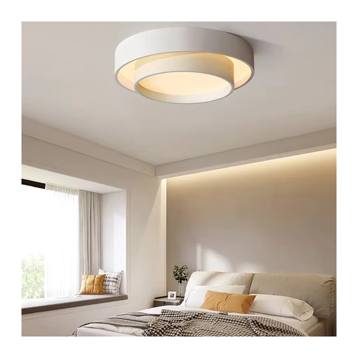 Moderne runde LED Deckenlampe in Weiß für Küche, Schlafzimmer und Flur - Bild 5