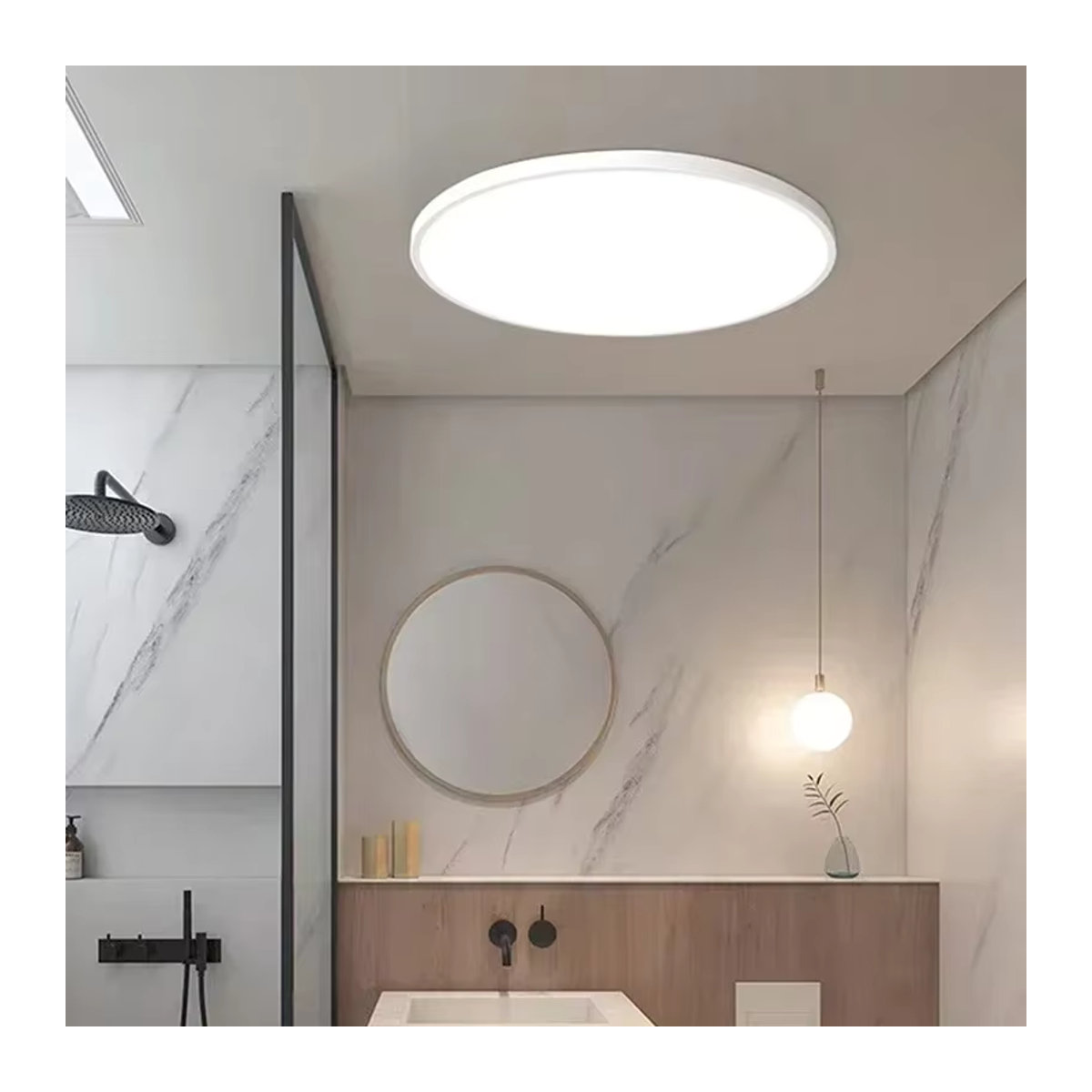 Moderne runde LED-Deckenleuchte DAMIASMIL in Weiß als Kronleuchter für Wohnzimmer, Schlafzimmer und Flur - Bild 2