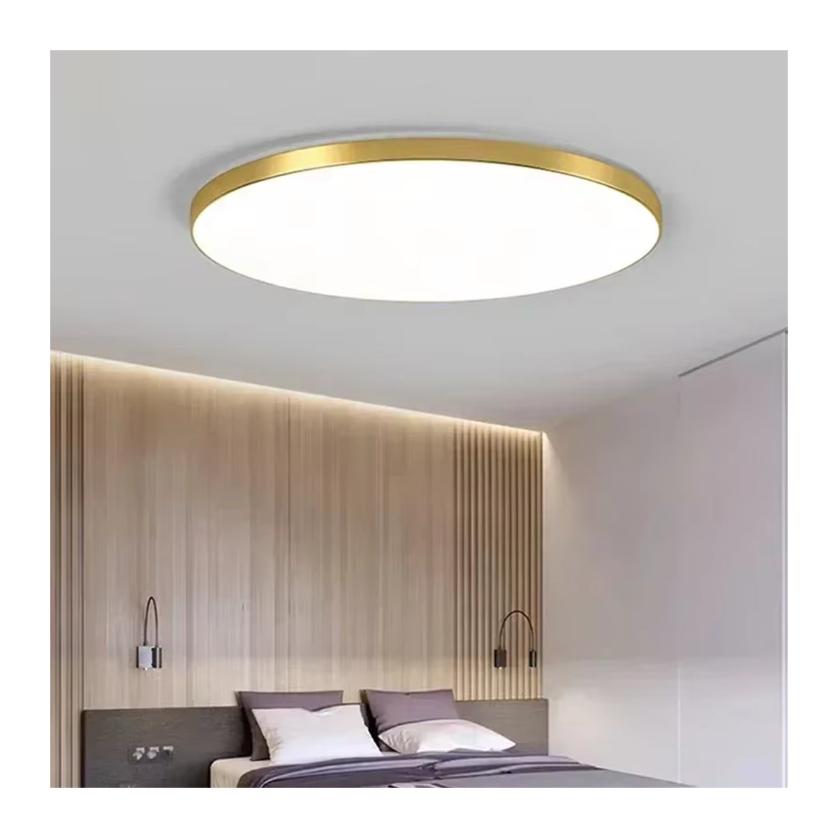 Moderne runde LED-Deckenleuchte DAMIASMIL in Weiß als Kronleuchter für Wohnzimmer, Schlafzimmer und Flur - Bild 3