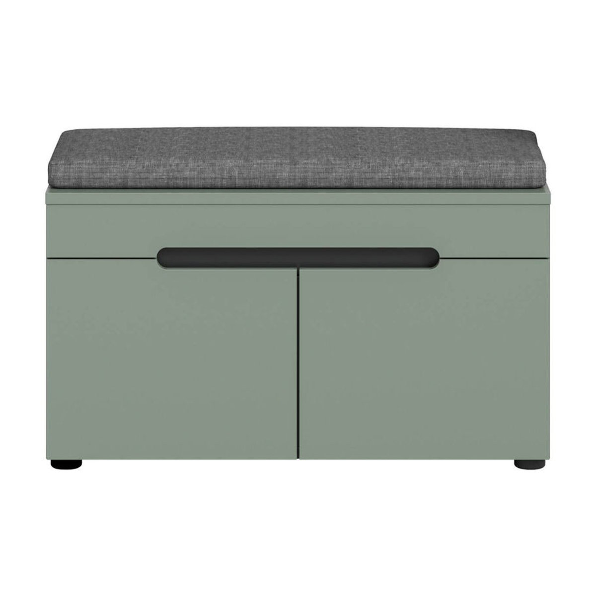 Moderne Sitzbank Canu von xonox.home in Grün und Basaltgrau, B/H/T: 80 x 45 x 37 cm - Bild 2