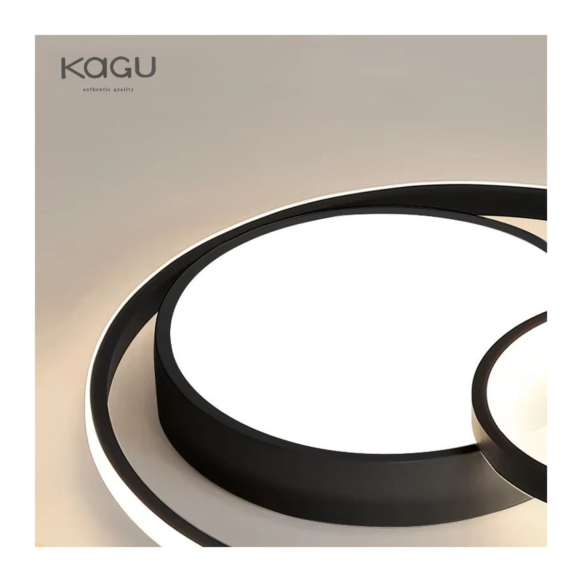 Moderne Skandinavische LED Deckenlampe aus Aluminium in Schwarz oder Weiß dimmbar für Wohnzimmer Schlafzimmer Küche und Badezimmer - Bild 5