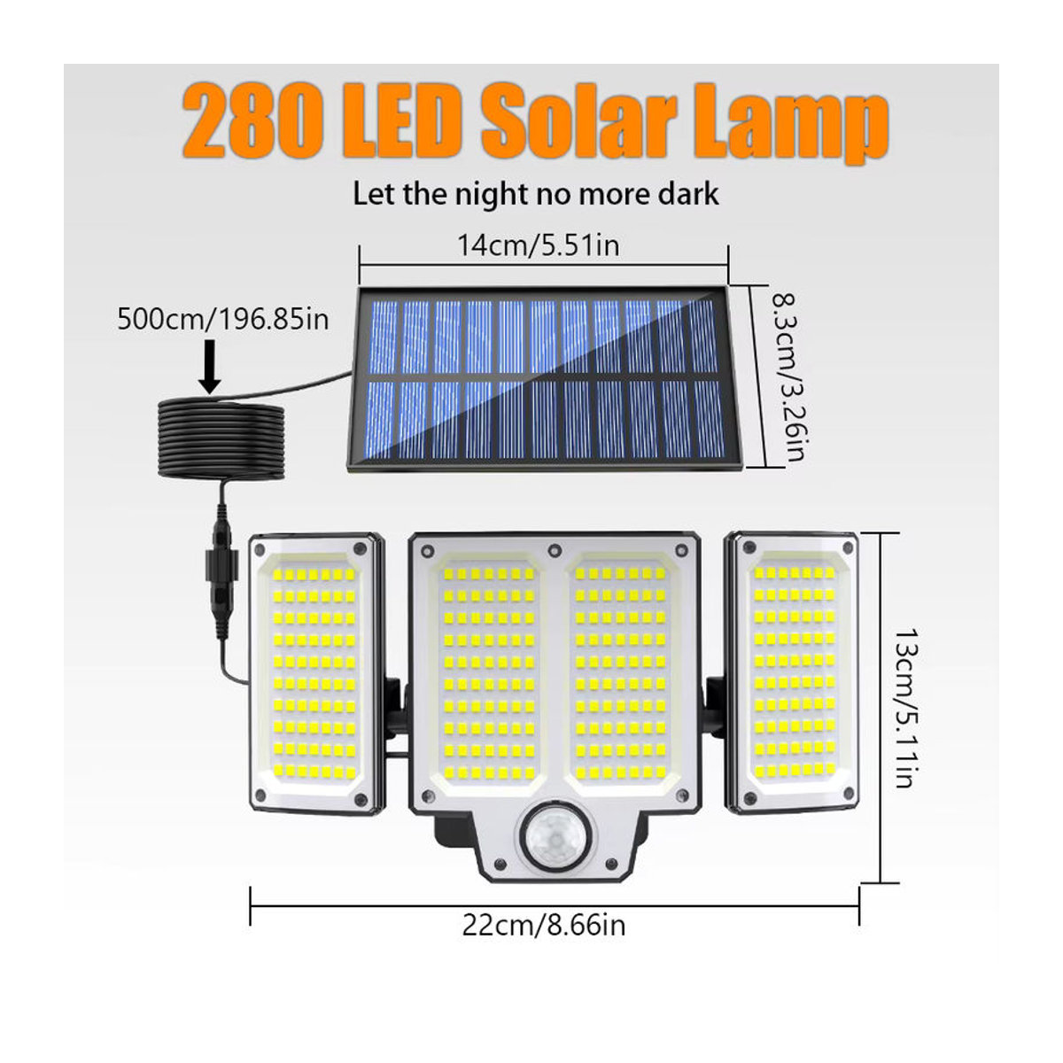 Moderne Solar-Wandleuchte mit LED und Bewegungsmelder in Schwarz für den Außenbereich - Bild 4