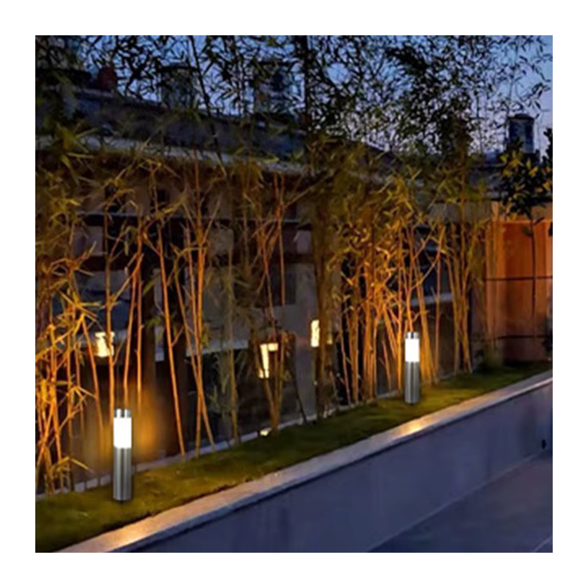 Moderne Solar-Wegeleuchte in Schwarz für Garten, Terrasse und Auffahrt, wasserdichte Außenbeleuchtung mit automatischer Ein- und Ausschaltfunktion - Bild 5