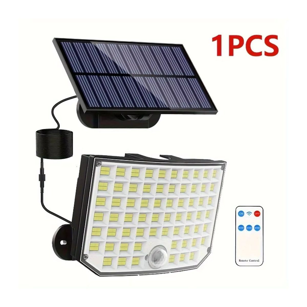 Moderne Solarleuchte für den Außenbereich mit 256 LED, IP65 wasserdicht, Bewegungsmelder und 3 Modi in Schwarz - Bild 7