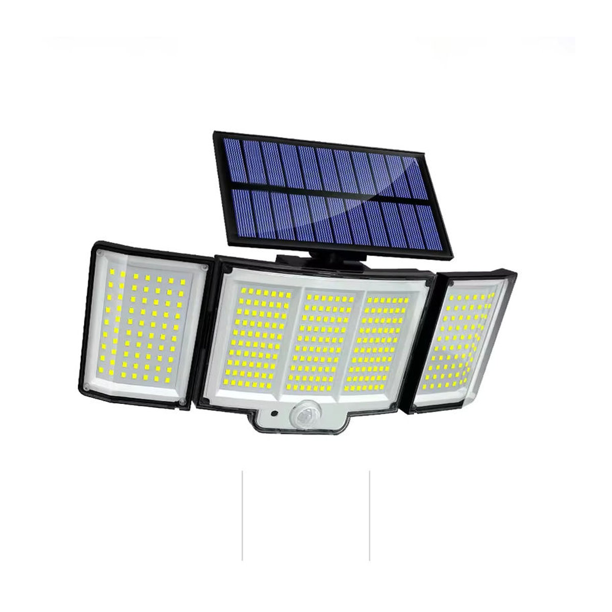 Moderne Solarleuchte für den Außenbereich mit LED und Bewegungssensor in Schwarz, IP65 wasserdicht - Bild 7