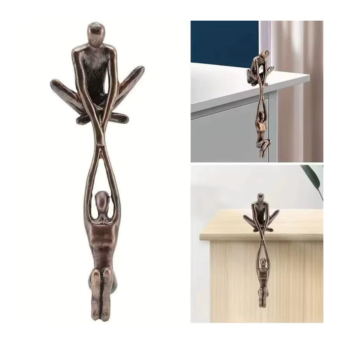 Moderne Tanz-Skulptur aus Kunstharz in Bronze-Optik als dekoratives Ornament für dein Zuhause - Bild 2