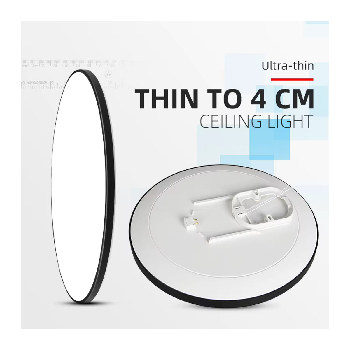 Moderne Ultradünne LED-Deckenleuchte von CHENBEN in Weiß, wasserdicht IP44 für Badezimmer und Wohnzimmer - Bild 3