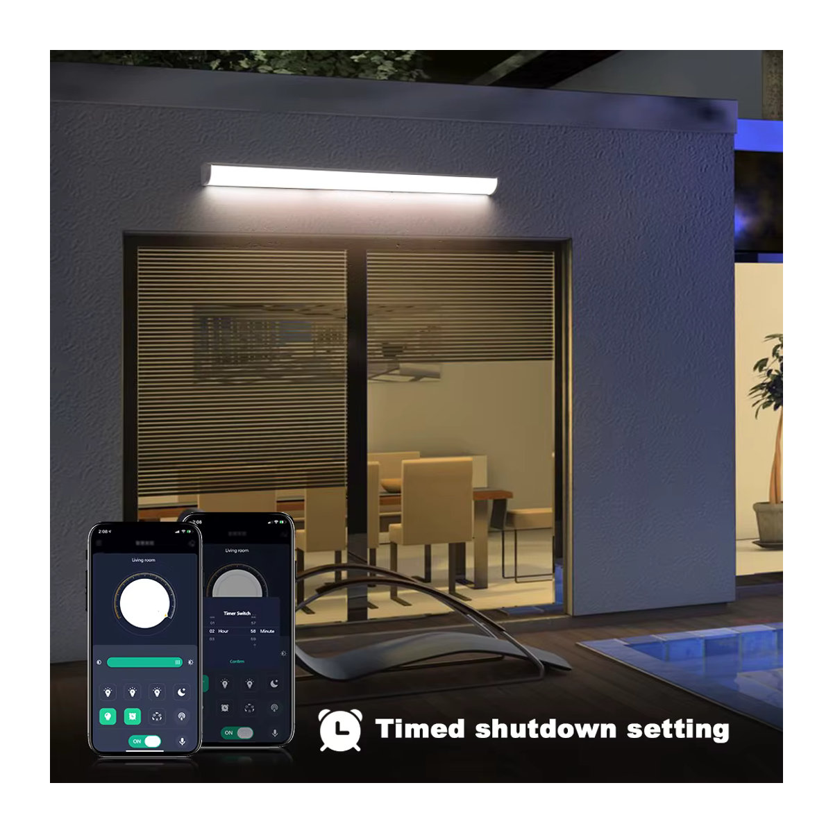Moderne Wandleuchte YNL aus Aluminium für Außenbereiche mit IP65 Schutzart in Silber oder Weiß - Bild 3