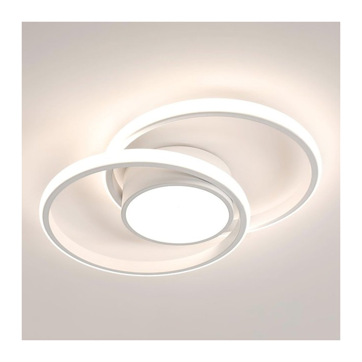 Moderne weiße LED-Deckenleuchte mit 42 W und neutralweißem Licht für Schlafzimmer, Küche oder Esszimmer - Bild 1