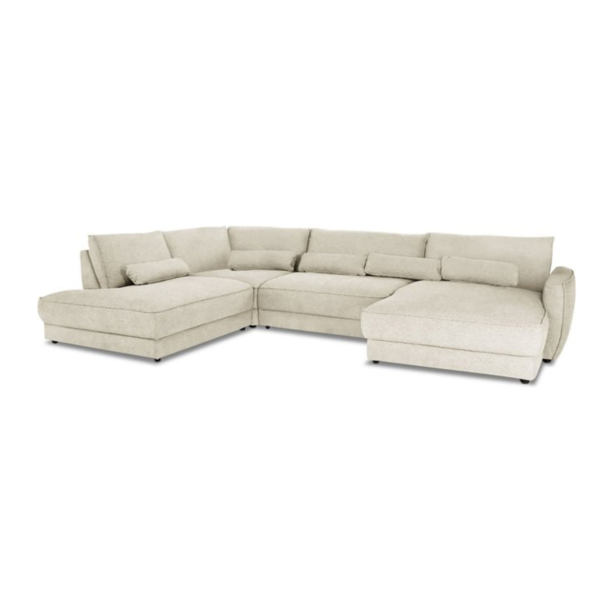 Moderne Wohnlandschaft SYSTEMPOLSTER ZAARA in Braun und Beige mit Stoffbezug aus Polyester und Nylon - Bild 1