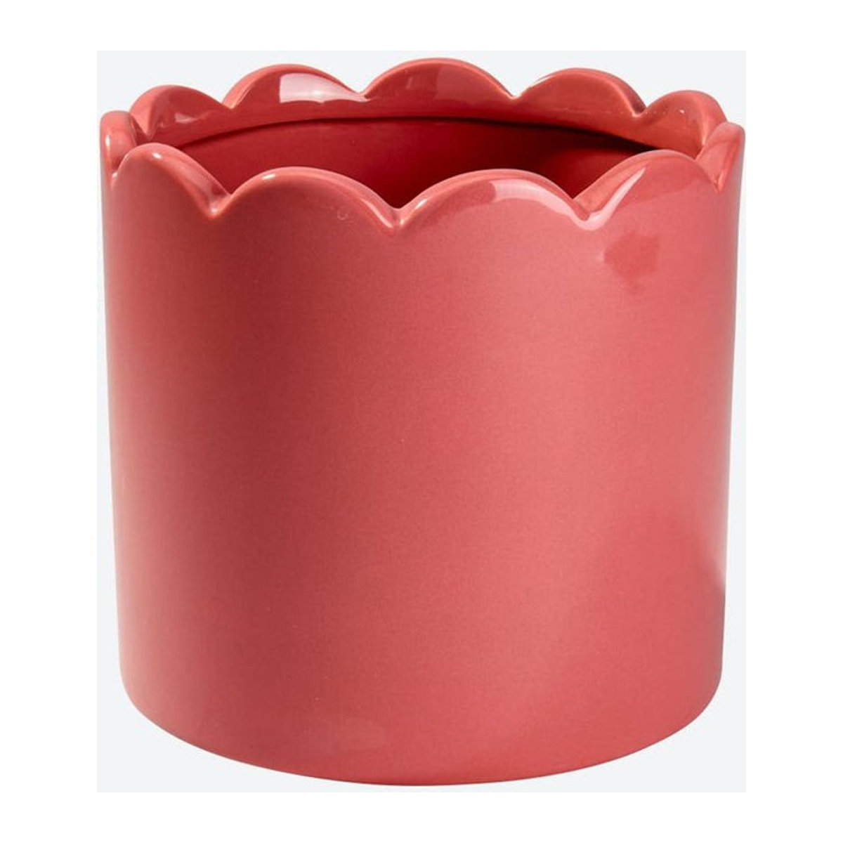 Moderner Blumentopf aus Keramik in Rosa, rund, Durchmesser: 14 cm - Bild 1