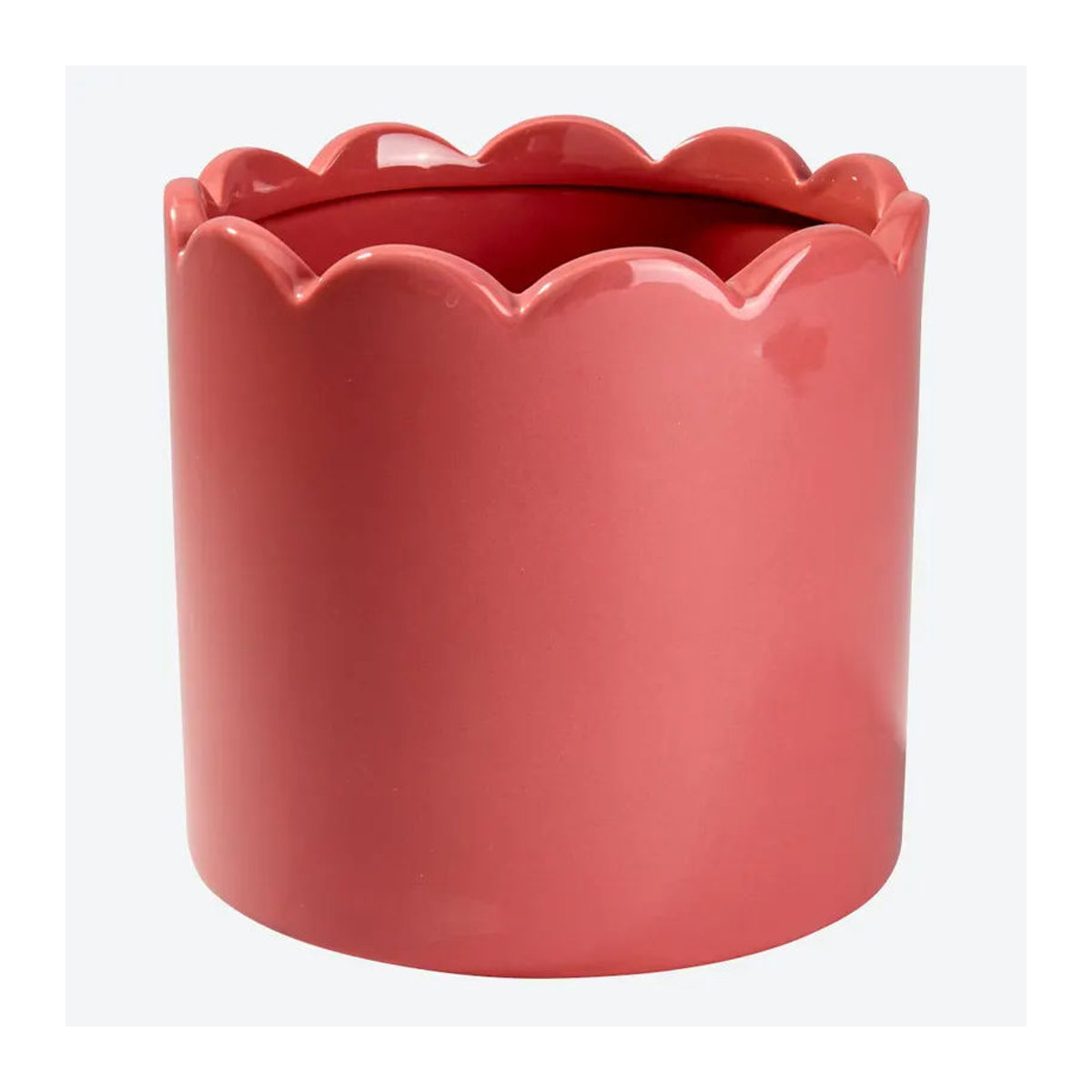 Moderner Blumentopf aus Keramik in Rosa, rund, Durchmesser: 14 cm - Bild 2