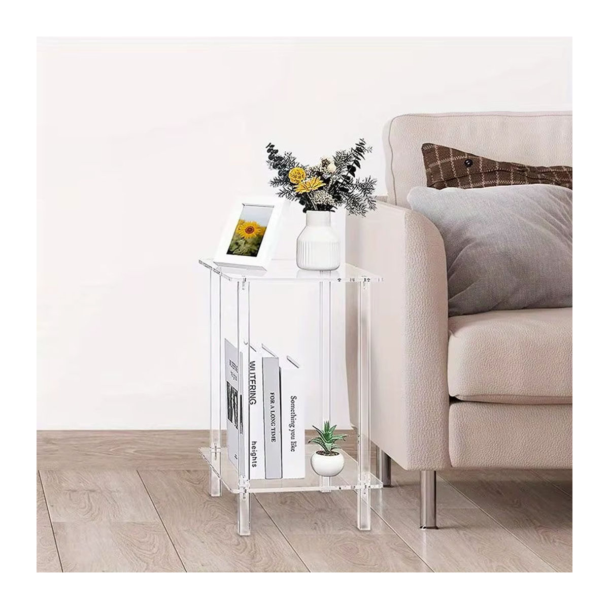 Moderner Couchtisch aus Acryl von LIUSHADUOLA in Transparent, rechteckig - Bild 4