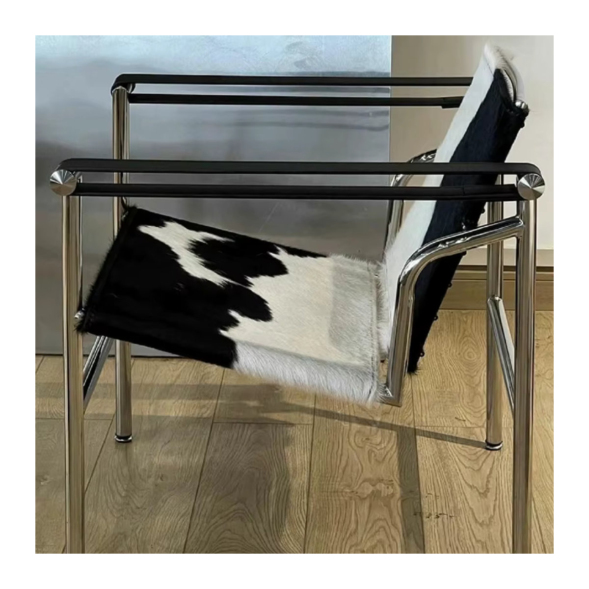 Moderner Drehstuhl aus Kunstleder und Edelstahl in Multicolor für Wohnzimmer, Arbeitszimmer oder Geschäftstreffen - Bild 2