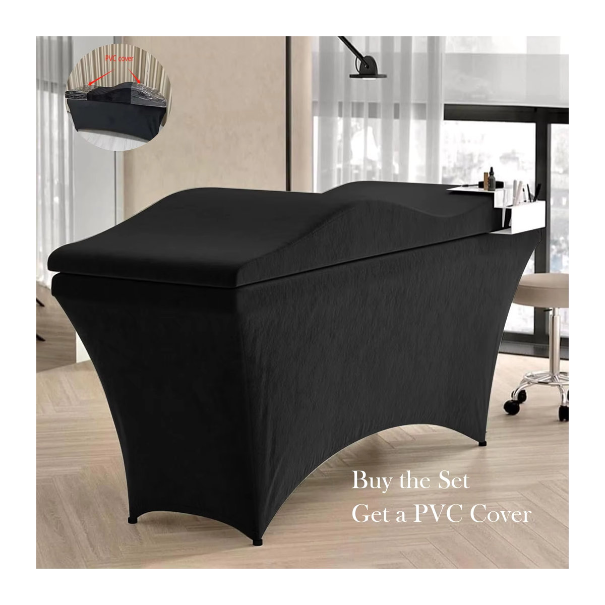 Moderner ergonomischer Topper in Schwarz für Wimpern-Salons und Schlafzimmer - Bild 2