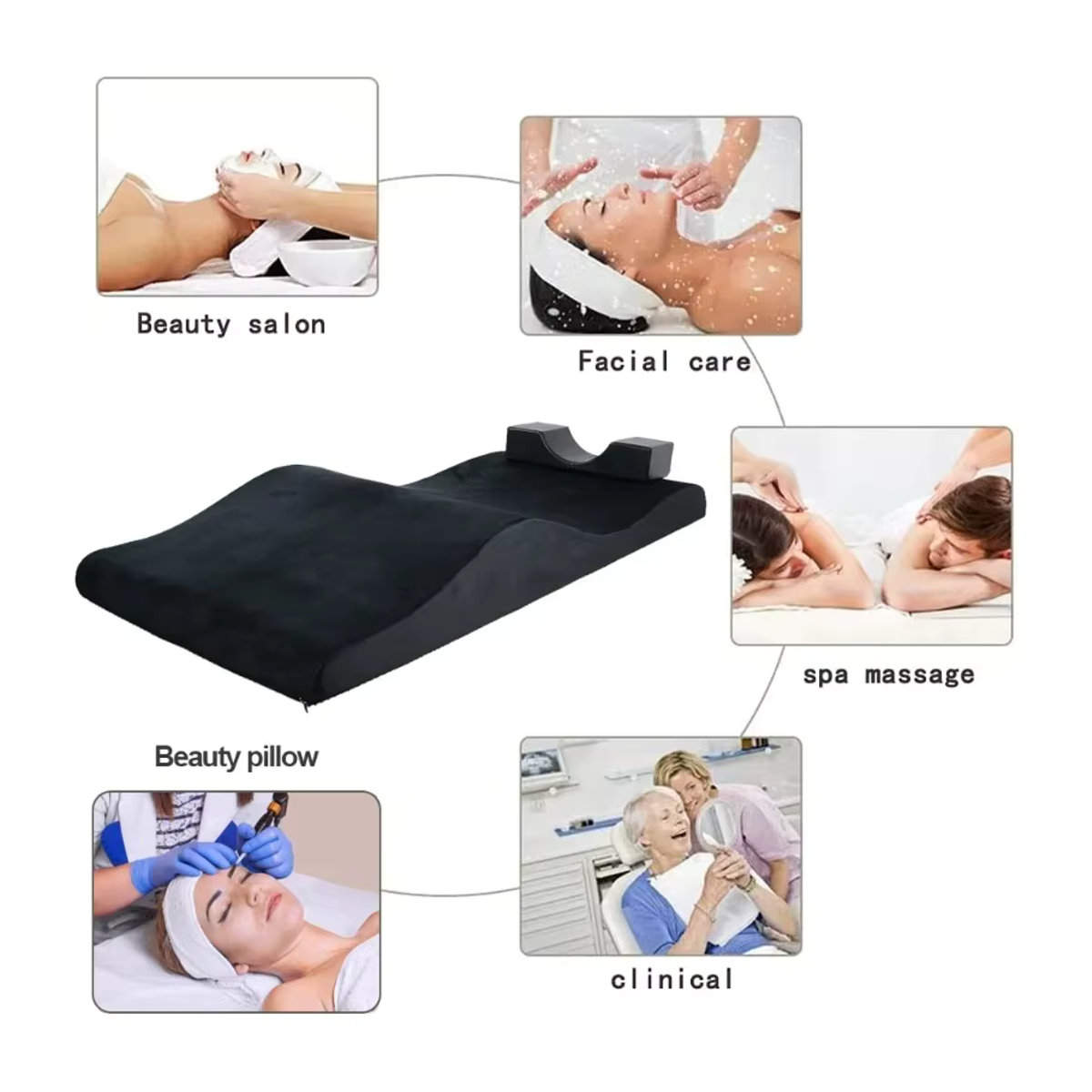 Moderner ergonomischer Topper in Schwarz für Wimpern-Salons und Schlafzimmer - Bild 4