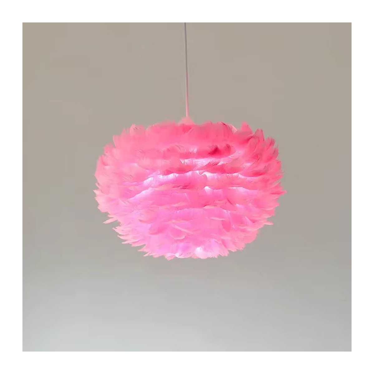 Moderner Feder Kronleuchter von JIANKEXING in Weiß im skandinavischen Bohemian Design für Wohnzimmer und Schlafzimmer mit warmweißem Licht - Bild 5