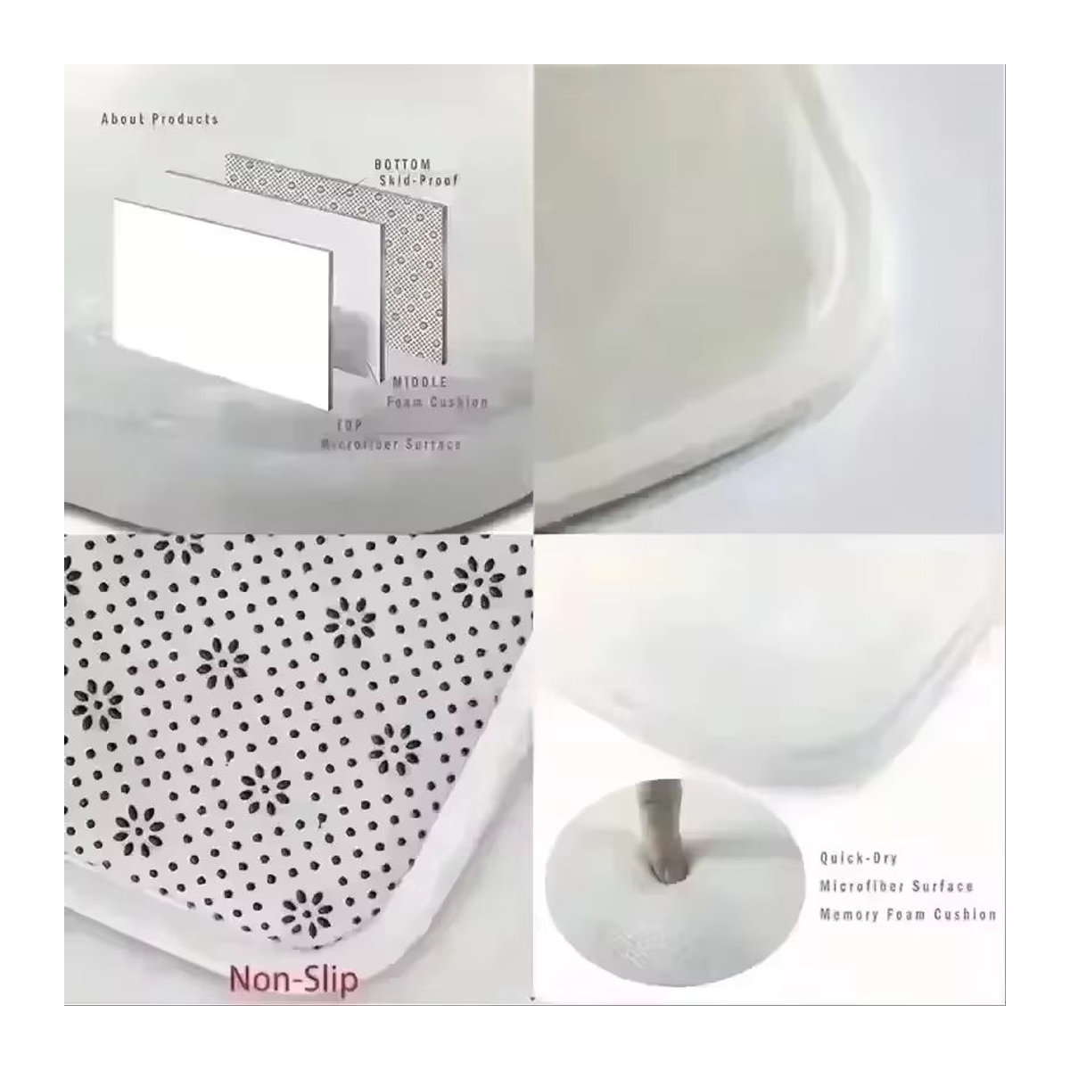 Moderner Flanell-Teppich mit mehrfarbigem Tupfen-Design in Matt-Optik für dein Wohnzimmer - Bild 4