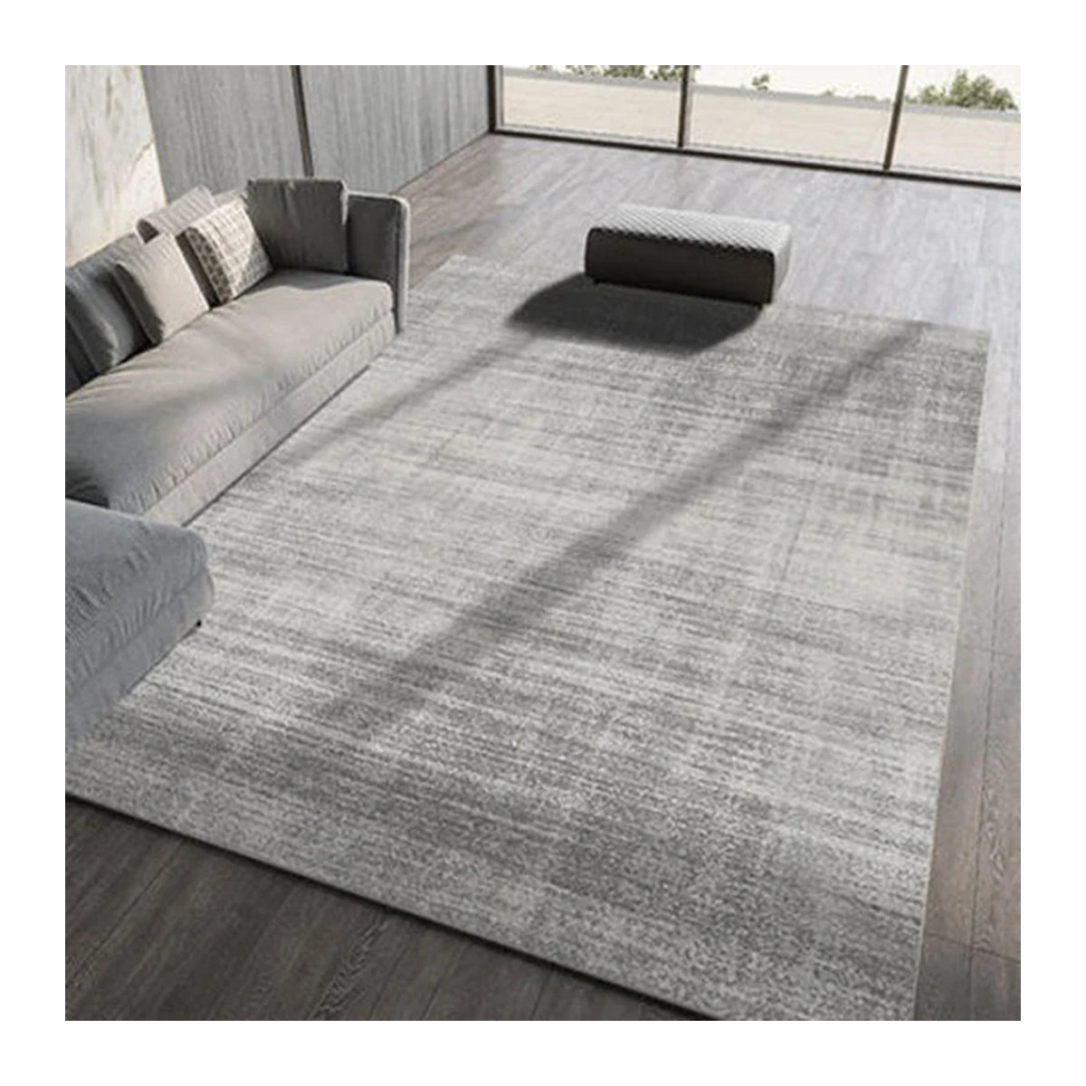 Moderner grauer Teppich von VIKAMA für Wohnzimmer und Schlafzimmer - Bild 1
