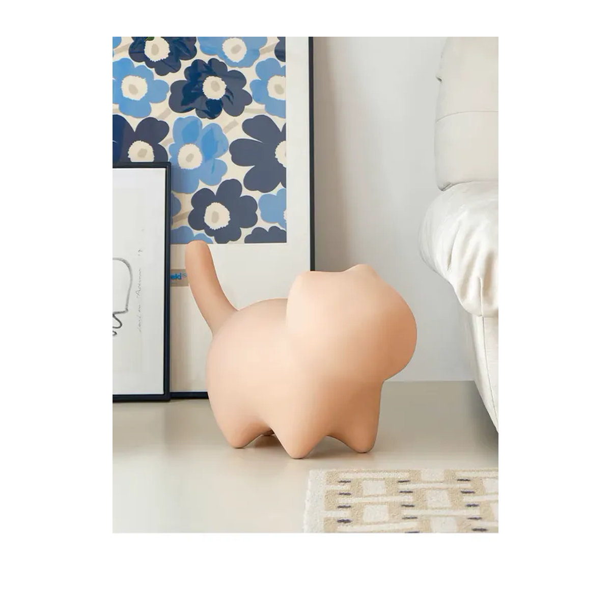 Moderner Kinderhocker in Tierform aus umweltfreundlichem PE-Kunststoff in Rosa im Nordic Design - Bild 3