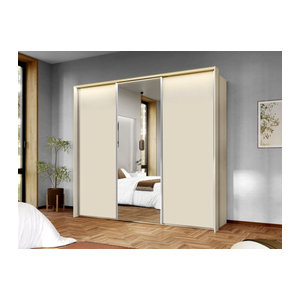 Moderner Kleiderschrank HARPER RAFHA mit Schwebetüren in Beige, B/T/H: 300 x 68 x 223 cm