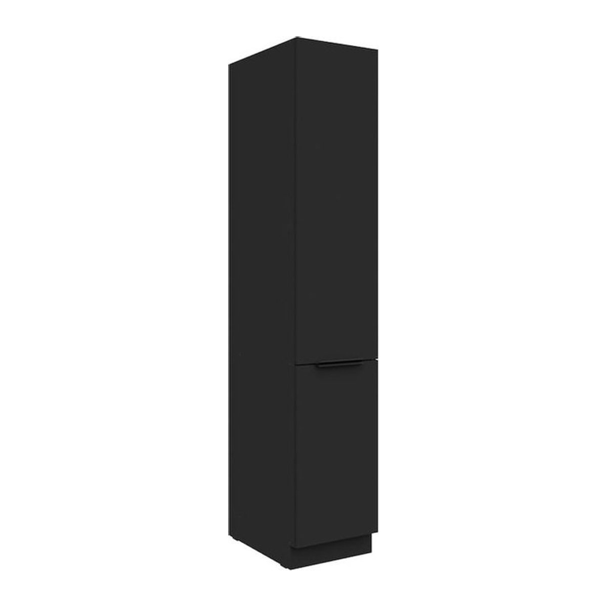 Moderner Küchen Hochschrank SIENA Vorratsschrank in Schwarz mit 40 cm Breite - Bild 1